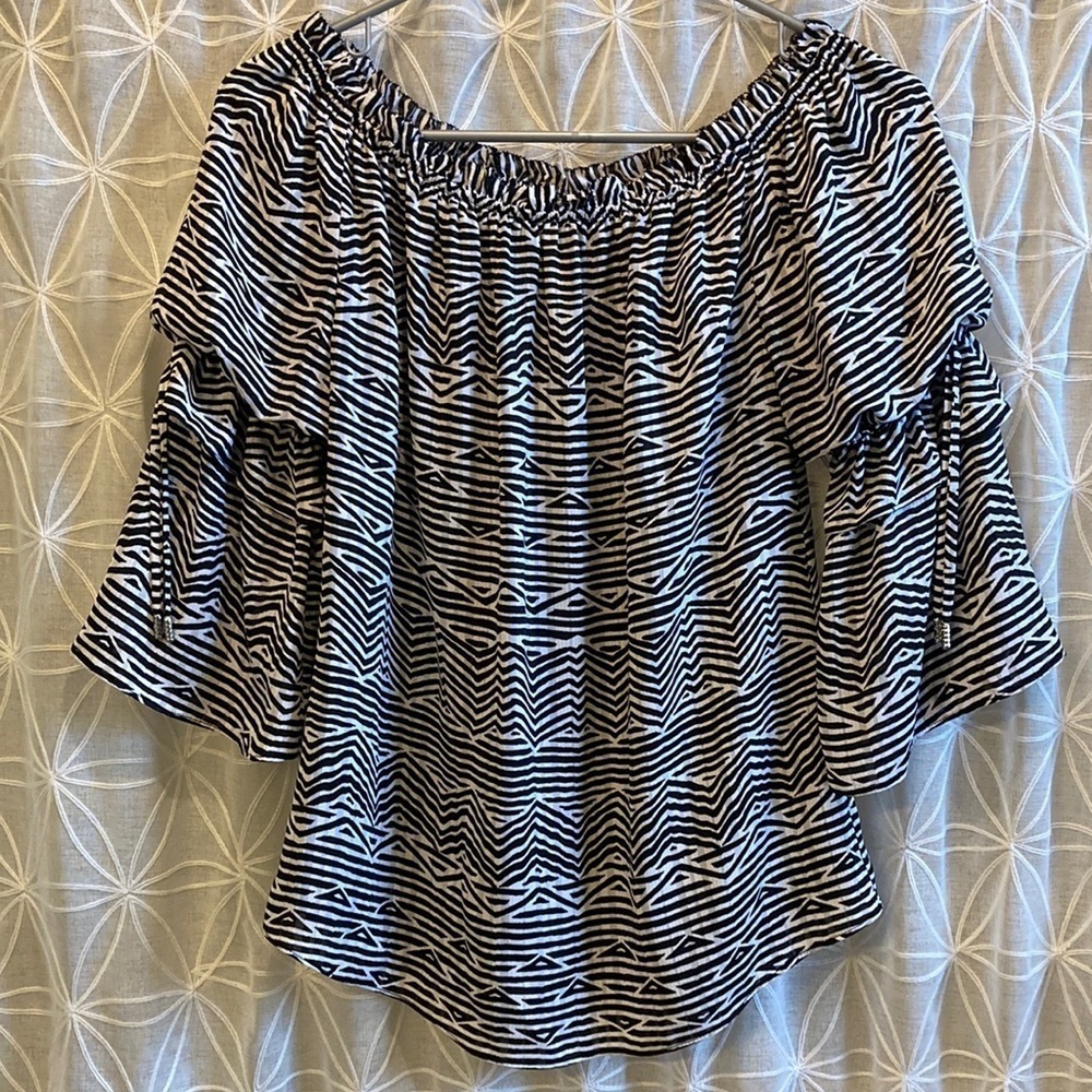 WHBM Aztec Pattern Blouse